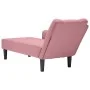 Chaise longue con reposabrazos derecho terciopelo rosa by , Daybeds - Ref: Foro24-4009795, Price: 147,45 €, Discount: %