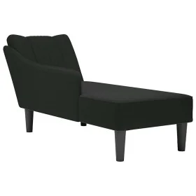 Chaise longue con reposabrazos derecho terciopelo negro by , Daybeds - Ref: Foro24-4009797, Price: 98,57 €, Discount: %