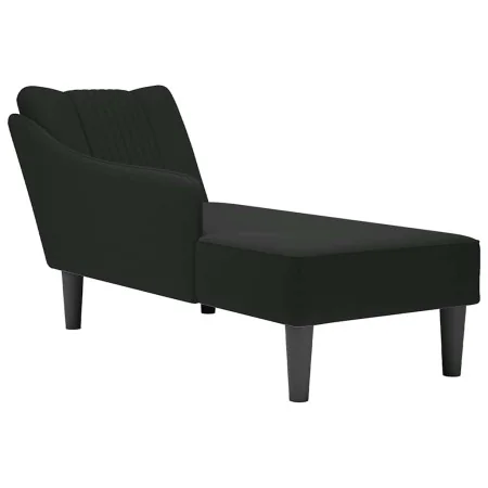 Chaise longue con reposabrazos derecho terciopelo negro by , Daybeds - Ref: Foro24-4009797, Price: 98,57 €, Discount: %