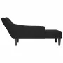 Chaise longue con reposabrazos derecho terciopelo negro by , Daybeds - Ref: Foro24-4009797, Price: 98,57 €, Discount: %