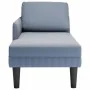 Chaise longue con cojín de tela de pana azul by , Daybeds - Ref: Foro24-4009818, Price: 147,05 €, Discount: %