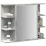 Armario de espejo de baño contrachapada gris 80x20,5x64 cm by , bathroom vanities - Ref: Foro24-856035, Price: 60,91 €, Disco...