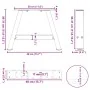 Patas de mesa de centro forma A 2uds acero 40x(30-31) cm by , Table legs - Ref: Foro24-4012815, Price: 51,36 €, Discount: %