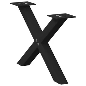 Patas de mesa de centro forma X 2uds acero negro 50x(30-31) cm by , Table legs - Ref: Foro24-4012876, Price: 49,68 €, Discoun...