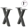 Patas de mesa centro forma X 2uds acero antracita 37x(30-31) cm de , Patas para mesas - Ref: Foro24-4012874, Precio: 49,31 €,...