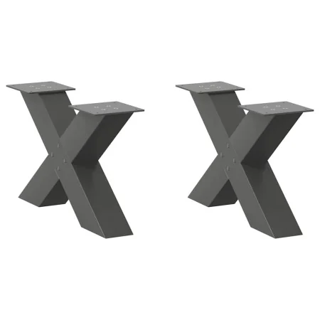 Patas de mesa centro forma X 2uds acero antracita 50x(30-31) cm de , Patas para mesas - Ref: Foro24-4012938, Precio: 81,52 €,...