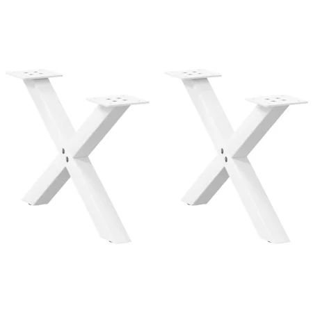 Patas de mesa de centro forma X 2uds acero blanco 60x(30-31) cm by , Table legs - Ref: Foro24-4012881, Price: 53,54 €, Discou...