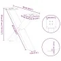 Patas de mesa de centro forma X 2uds acero blanco 60x(30-31) cm by , Table legs - Ref: Foro24-4012881, Price: 53,54 €, Discou...
