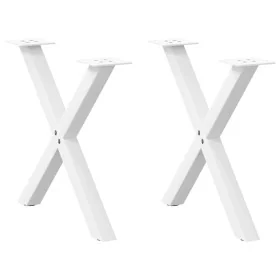 Patas de mesa de centro forma X 2uds acero blanco 50x(42-43) cm by , Table legs - Ref: Foro24-4012897, Price: 53,82 €, Discou...