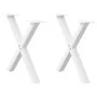 Patas de mesa de centro forma X 2uds acero blanco 50x(42-43) cm von , Tischbeine - Ref: Foro24-4012897, Preis: 53,82 €, Rabat...