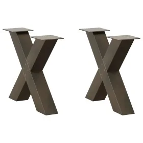 Patas de mesa centro forma X 2uds acero natural 50x(42-43) cm von , Tischbeine - Ref: Foro24-4012959, Preis: 86,52 €, Rabatt: %