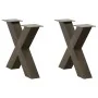 Patas de mesa centro forma X 2uds acero natural 50x(42-43) cm von , Tischbeine - Ref: Foro24-4012959, Preis: 86,47 €, Rabatt: %