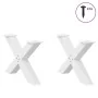 Patas de mesa de centro forma X 2uds acero blanco 70x(42-43) cm by , Table legs - Ref: Foro24-4012965, Price: 94,65 €, Discou...