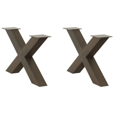 Patas de mesa centro forma X 2uds acero natural 70x(42-43) cm de , Patas para mesas - Ref: Foro24-4012967, Precio: 95,67 €, D...