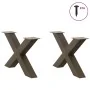 Patas de mesa centro forma X 2uds acero natural 70x(42-43) cm de , Patas para mesas - Ref: Foro24-4012967, Precio: 95,67 €, D...