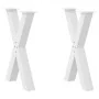Patas para mesa de comedor en forma de X 2 uds acero blanco by , Table legs - Ref: Foro24-4012973, Price: 109,99 €, Discount: %