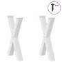 Patas para mesa de comedor en forma de X 2 uds acero blanco by , Table legs - Ref: Foro24-4012973, Price: 109,99 €, Discount: %