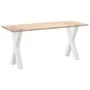 Patas para mesa de comedor en forma de X 2 uds acero blanco by , Table legs - Ref: Foro24-4012973, Price: 109,99 €, Discount: %