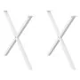 Patas para mesa de comedor en forma de X 2 uds acero blanco by , Table legs - Ref: Foro24-4012925, Price: 62,79 €, Discount: %