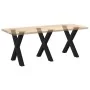 Patas para mesa de comedor en forma de X 3 uds acero negro by , Table legs - Ref: Foro24-4012992, Price: 141,50 €, Discount: %