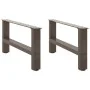 Patas para mesa de centro de acero natural 2 uds 60x(30-31) cm by , Table legs - Ref: Foro24-4013267, Price: 60,31 €, Discoun...