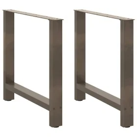 Patas para mesa de centro de acero natural 2 uds 80x(72-73) cm by , Table legs - Ref: Foro24-4013315, Price: 95,19 €, Discoun...
