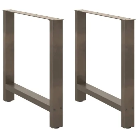 Patas para mesa de centro de acero natural 2 uds 80x(72-73) cm von , Tischbeine - Ref: Foro24-4013315, Preis: 95,19 €, Rabatt: %