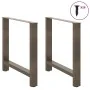 Patas para mesa de centro de acero natural 2 uds 80x(72-73) cm von , Tischbeine - Ref: Foro24-4013315, Preis: 95,19 €, Rabatt: %