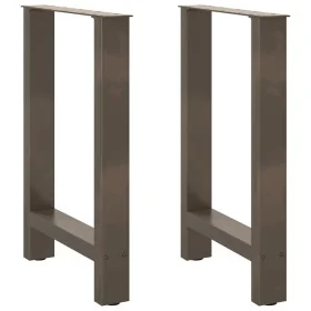 Patas para mesa de centro de acero natural 2 uds 50x(72-73) cm by , Table legs - Ref: Foro24-4013303, Price: 83,97 €, Discoun...