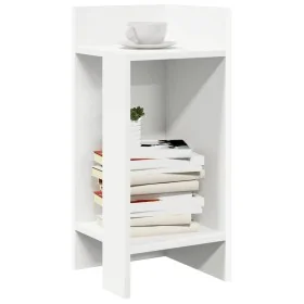 Mesa auxiliar con estante blanco 25,5x27x60 cm by , Side tables - Ref: Foro24-858542, Price: 35,36 €, Discount: %