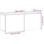 Mueble de TV de pared madera envejecida 100x30x41 cm by , TV Furniture - Ref: Foro24-857670, Price: 60,37 €, Discount: %