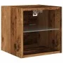 Mueble de TV de pared con luces LED envejecida 30x28,5x30 cm by , TV Furniture - Ref: Foro24-857672, Price: 30,32 €, Discount: %