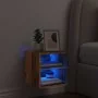 Mueble de TV de pared con luces LED envejecida 30x28,5x30 cm by , TV Furniture - Ref: Foro24-857672, Price: 30,32 €, Discount: %