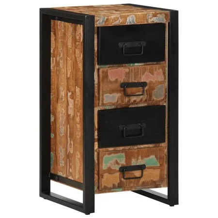 Cómoda de madera maciza reciclada multicolor 40x40x90 cm by , Sideboards - Ref: Foro24-4013582, Price: 181,34 €, Discount: %