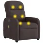 Sillón reclinable de masaje eléctrico tela marrón oscuro de , Sillones - Ref: Foro24-3302967, Precio: 248,11 €, Descuento: %
