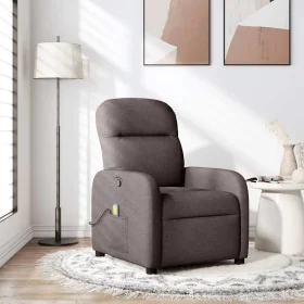 Sillón de masaje reclinable de tela marrón oscuro by , Armchairs - Ref: Foro24-4015537, Price: 194,65 €, Discount: %