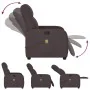 Sillón de masaje reclinable de tela marrón oscuro de , Sillones - Ref: Foro24-4015537, Precio: 196,06 €, Descuento: %