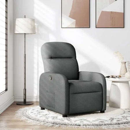 Sillón reclinable de tela gris oscuro by , Armchairs - Ref: Foro24-4015523, Price: 193,49 €, Discount: %