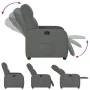 Sillón reclinable de tela gris oscuro by , Armchairs - Ref: Foro24-4015523, Price: 193,49 €, Discount: %