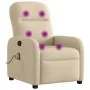 Sillón de masaje reclinable de tela crema by , Armchairs - Ref: Foro24-4015540, Price: 208,05 €, Discount: %