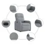 Sillón reclinable eléctrico tela gris claro by , Armchairs - Ref: Foro24-3302952, Price: 213,31 €, Discount: %