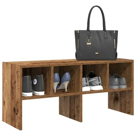 Zapatero apilable madera vieja 89,5x30x40 cm by , Dresser Organizers and Bar Hangers - Ref: Foro24-858853, Price: 44,44 €, Di...