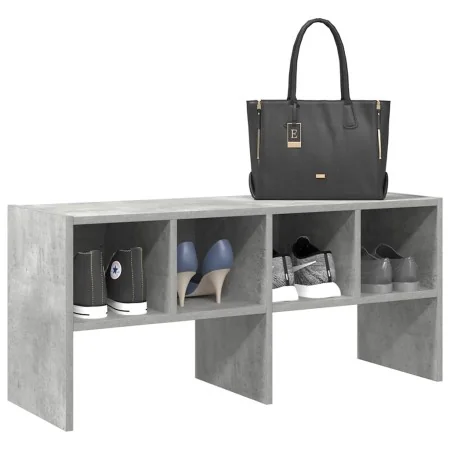 Zapatero apilable gris hormigón 89,5x30x40 cm by , Dresser Organizers and Bar Hangers - Ref: Foro24-858845, Price: 44,44 €, D...