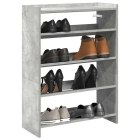 Mueble zapatero madera contrachapada gris hormigón 60x25x81 cm by , Shoe racks and shoe organizers - Ref: Foro24-859881, Pric...