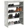 Mueble zapatero madera contrachapada gris hormigón 60x25x81 cm de , Zapateros y organizadores de calzado - Ref: Foro24-859881...