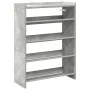 Mueble zapatero madera contrachapada gris hormigón 60x25x81 cm de , Zapateros y organizadores de calzado - Ref: Foro24-859881...
