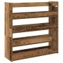 Mueble zapatero madera contrachapada madera vieja 80x25x81 cm de , Zapateros y organizadores de calzado - Ref: Foro24-859912,...