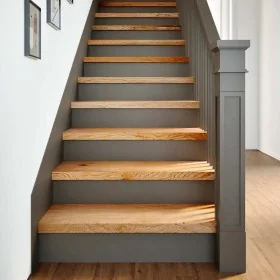 Peldaños de escalera 4 uds madera maciza roble marrón claro by , Stair mats - Ref: Foro24-3282959, Price: 162,49 €, Discount: %