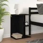Mesita de noche madera de ingeniería negro roble 46,5x29x61 cm de , Mesitas de noche - Ref: Foro24-858652, Precio: 36,82 €, D...