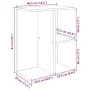 Mesita de noche madera de ingeniería negro roble 46,5x29x61 cm de , Mesitas de noche - Ref: Foro24-858652, Precio: 36,82 €, D...